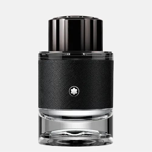 Montblanc Explorer, an adventurous woody fragrance for men with leather and vetiver notes.