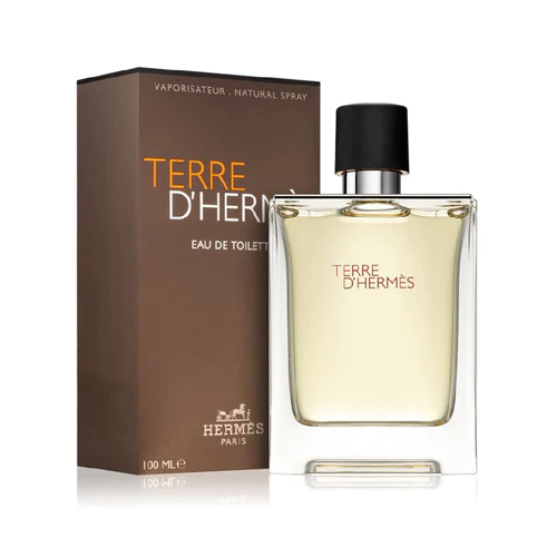 Classic bottle of Terre d'Hermes EDT, a timeless woody fragrance with citrus notes.